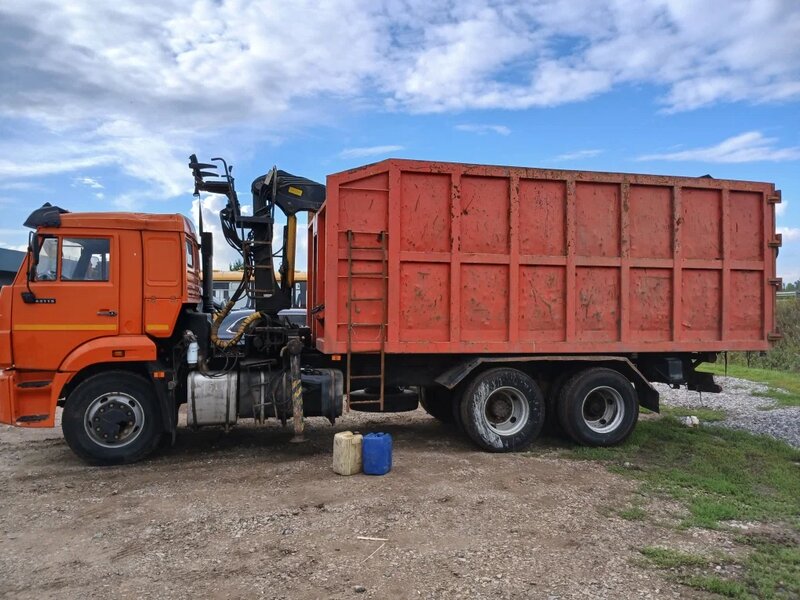 АВТОРОСТ 3369 на шасси КамАЗ 65115 6x4 Ломовоз с КМУ — фото 4