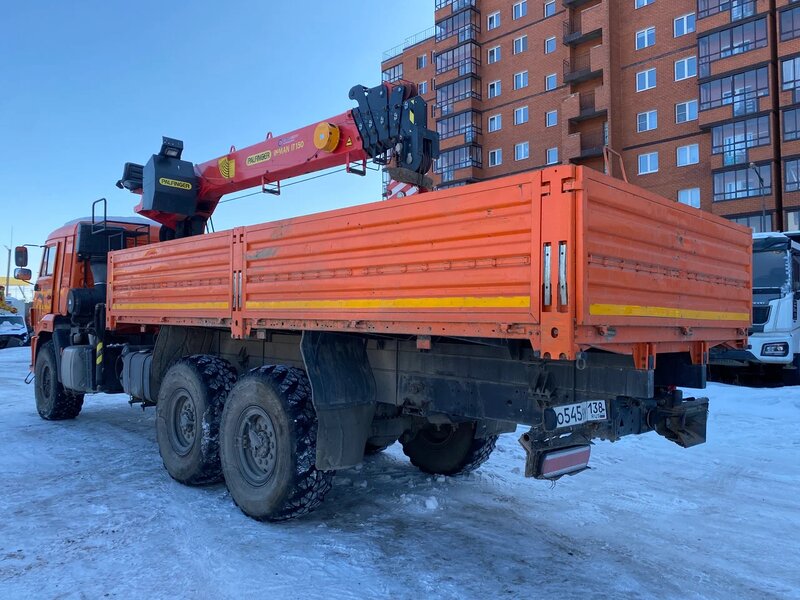Кран центр "КАМАЗ" 659100 на шасси КамАЗ 43118 6x6 Бортовой с КМУ — фото 7