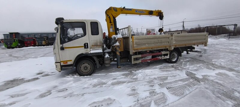 FAW Tiger V 4x2 Бортовой с КМУ — фото 5