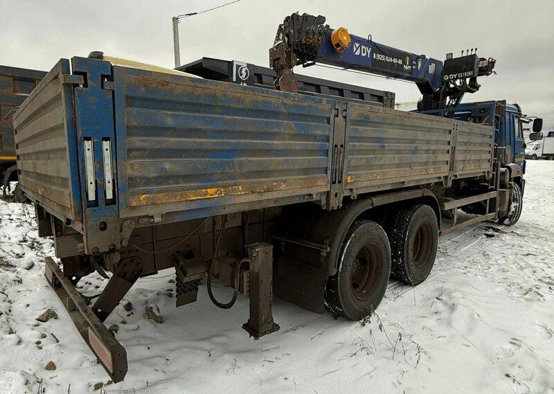 АВТОФЛАГМАН 3375 на шасси КамАЗ 65117 6x4 Бортовой с КМУ — фото 4