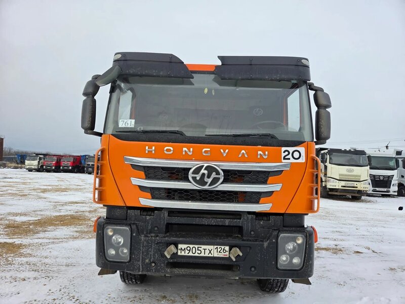 АВТОФЛАГМАН 3375 на шасси HONGYAN 908 6x4 Бортовой с КМУ — фото 1