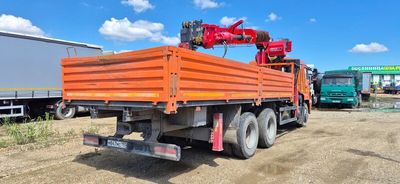 ЗАВОД АСАВТО 3387 на шасси КамАЗ 65115 6x4 Бортовой с КМУ — фото 6