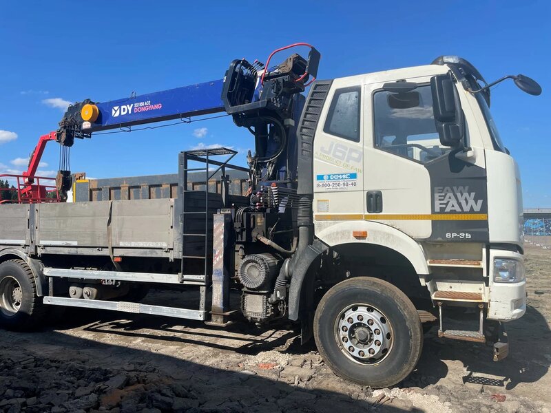 Феникс 78 на шасси FAW CA 3250 6x4 Бортовой с КМУ — фото 4