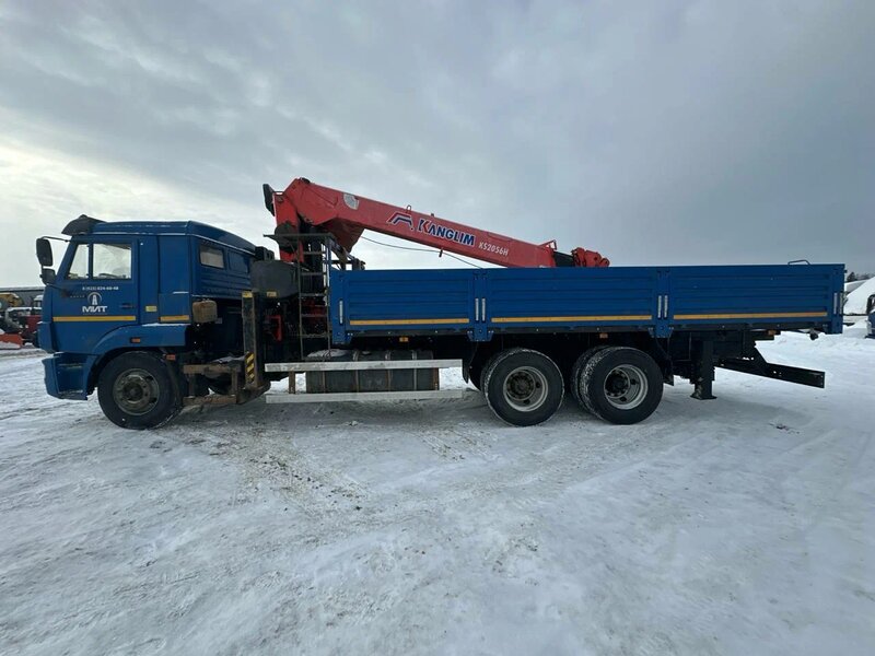 Строительные подъемные машины (СПМ) 7324 на шасси КамАЗ 65117 6x4 Бортовой с КМУ — фото 4
