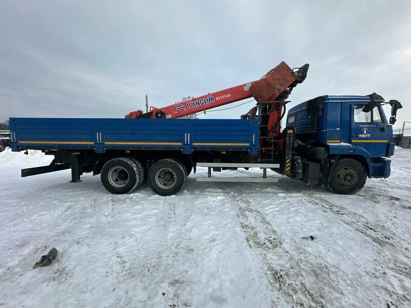 Строительные подъемные машины (СПМ) 7324 на шасси КамАЗ 65117 6x4 Бортовой с КМУ — фото 5