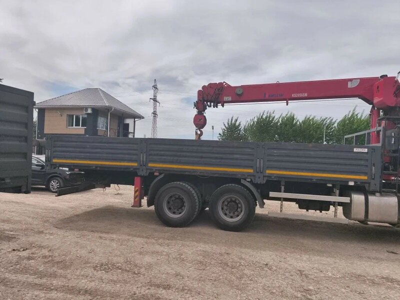 FAW J6 6x4 Бортовой с КМУ — фото 6