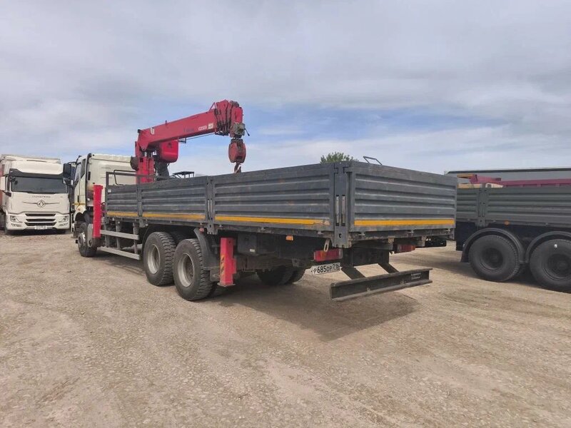 FAW J6 6x4 Бортовой с КМУ — фото 7